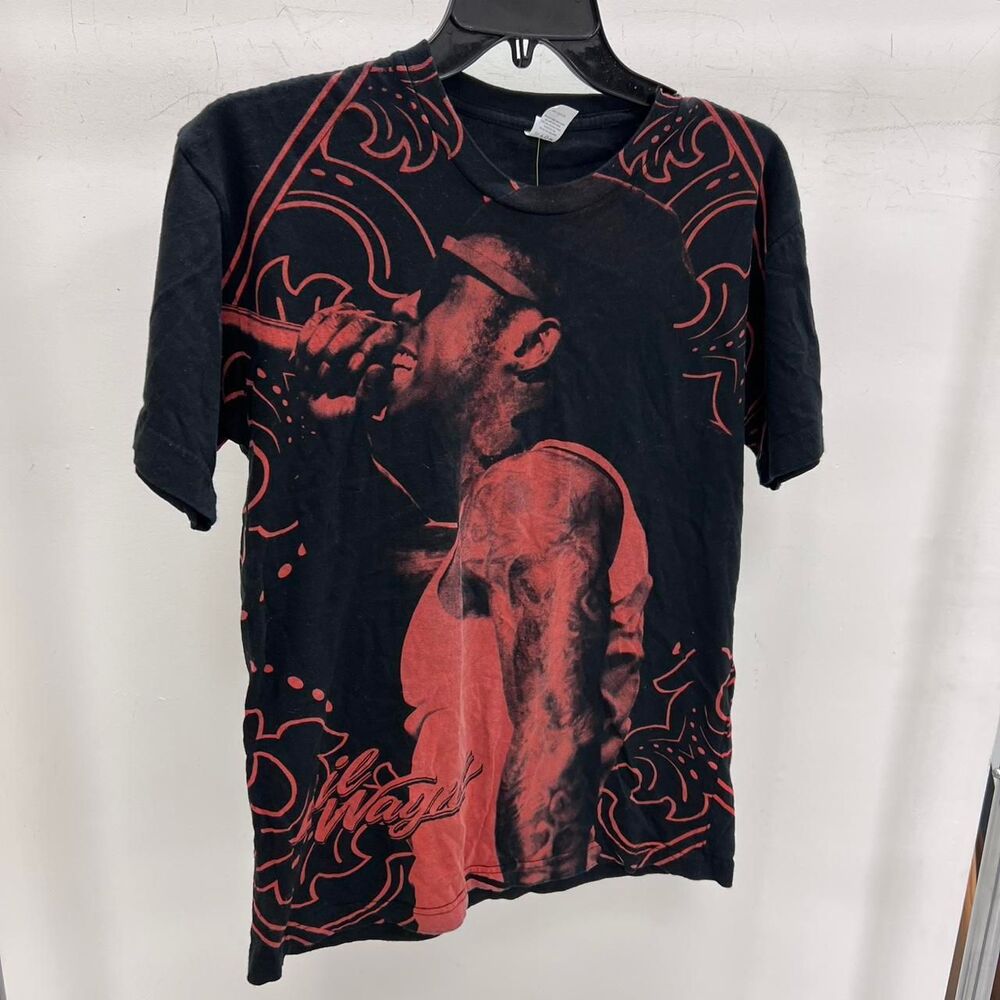 rare Lil Wayne 2011 red and black graphic tee